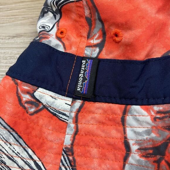 Patagonia Hat Small Orange Outdoor Bucket Fish Colorful Fishing - Picture 2 of 5